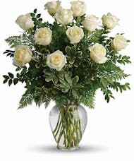 Long Stemmed White Roses