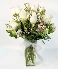 Long Stemmed White Roses