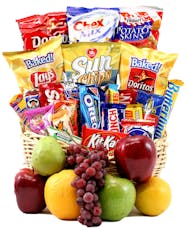 Classic Snack Gift Basket with Fruit