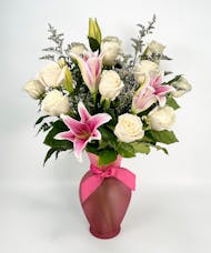 I Love Mom Rose and Lily Bouquet