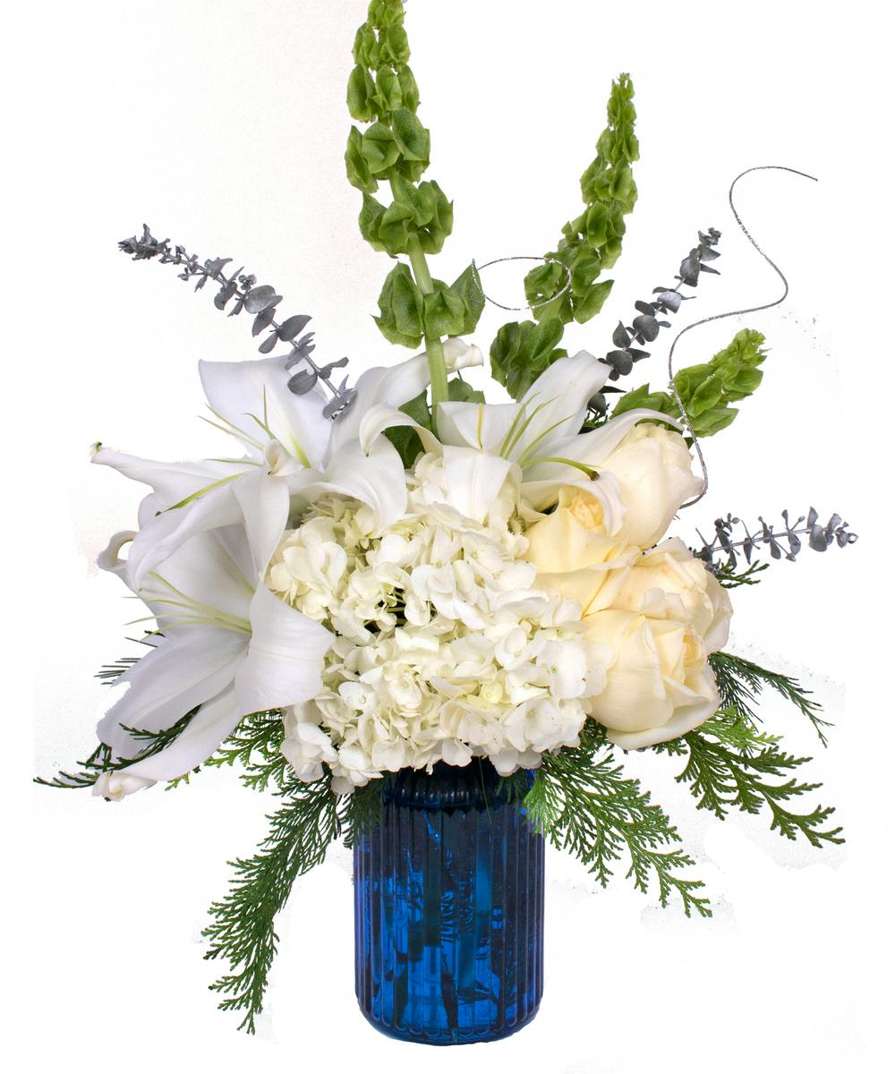 Snow White Winter Bouquet Holiday Flower Delivery Birmingham AL